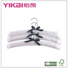 Set of 3pcs pure white satin padded hanger